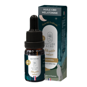 Huile CBD 10% Multi Spectre Mélatonine Sommeil 10ml - NATURE & CBD