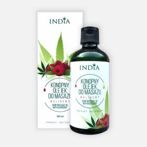 HUILE DE MASSAGE AU CHANVRE PARFUM FRAMBOISE, 100ML