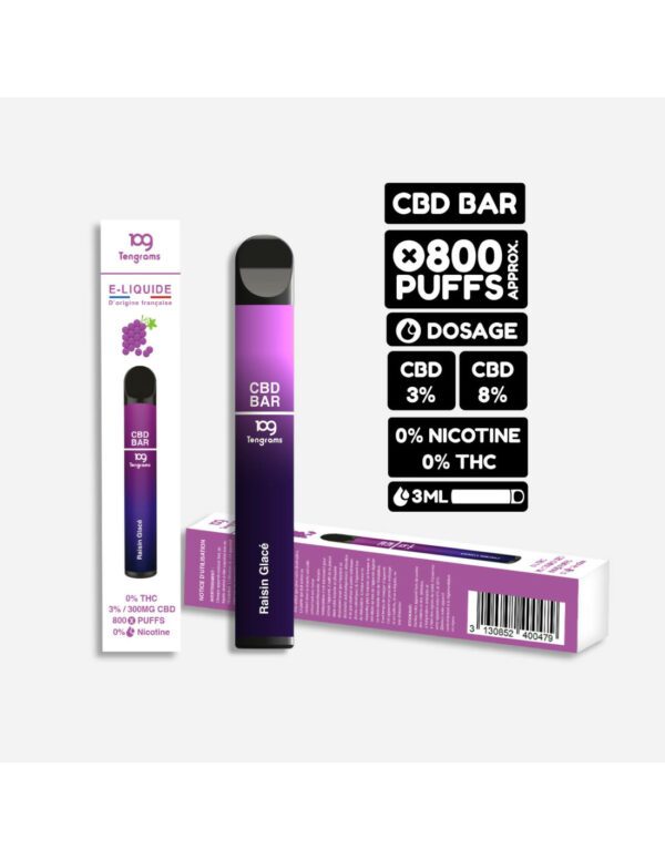 Puff CBD Raisin Glacé - TENGRAMS